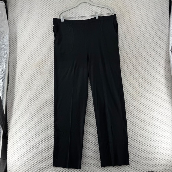 Ming Wang Black Knit Pants Medium M Career Wear Trousers Stretch Comfort - Picture 1 of 9